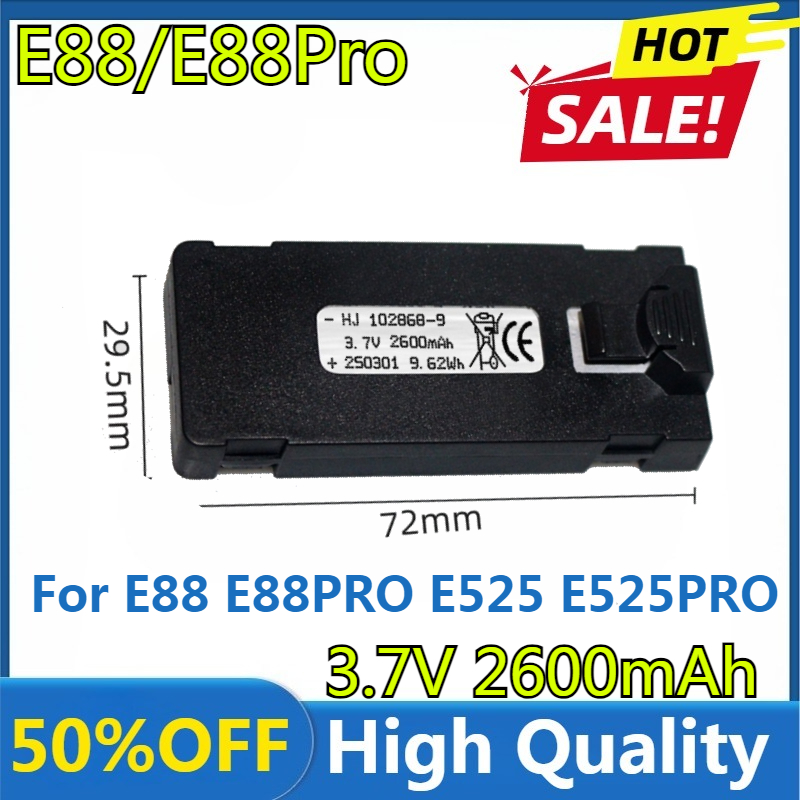 Drone Battery Li-Ion - Bateria e88 3.7v 2600mah para e88
