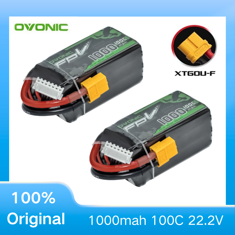 Drone Battery 6S - 2 Baterias LiPo OVONIC 1000mAh 100C