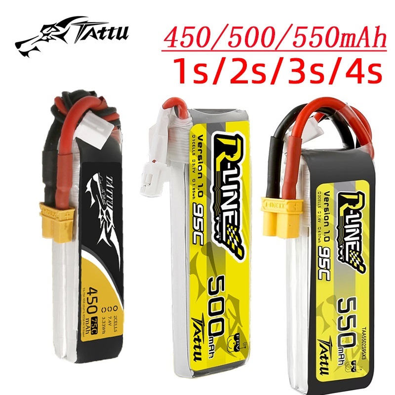 Drone Battery 4S - 3 pçs nova tattu 450/500/550mah 75/95c