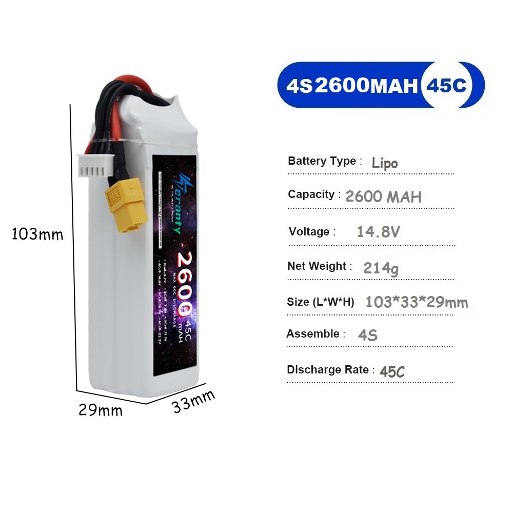 Bateria lipo 4S, 14.8v, 1500ma - Drone Battery 4S avaliação e preço
