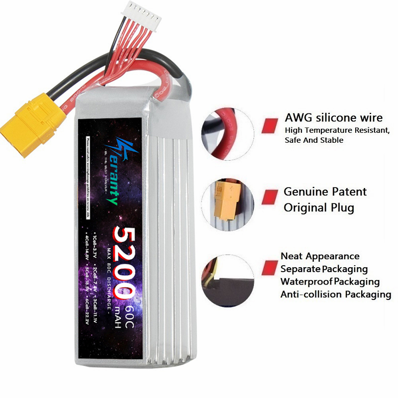 TERANTY-Bateria Lipo com Plugu - Drone Battery 4S avaliação e preço