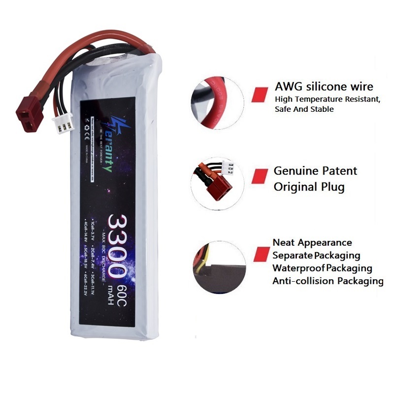 Bateria lipo 2s 7.4v 3300mah 6 - Drone Battery Lipo avaliação e preço