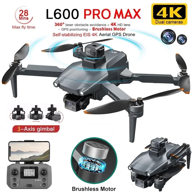 L600 pro max gps drone profiss - Drone Battery Case avaliação e preço
