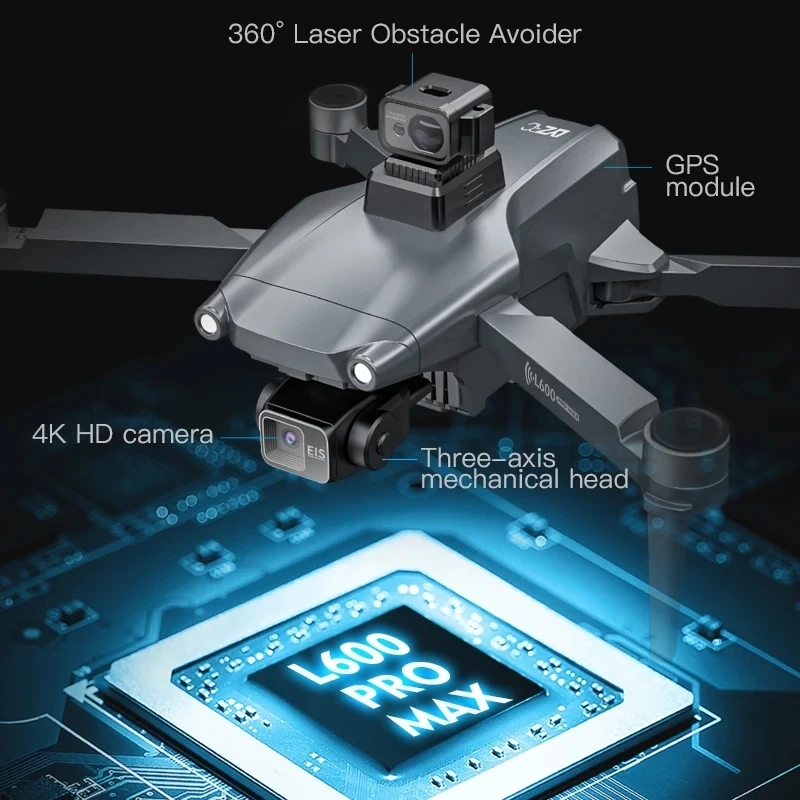 L600 pro max gps drone profiss - Drone Battery Case avaliação e preço