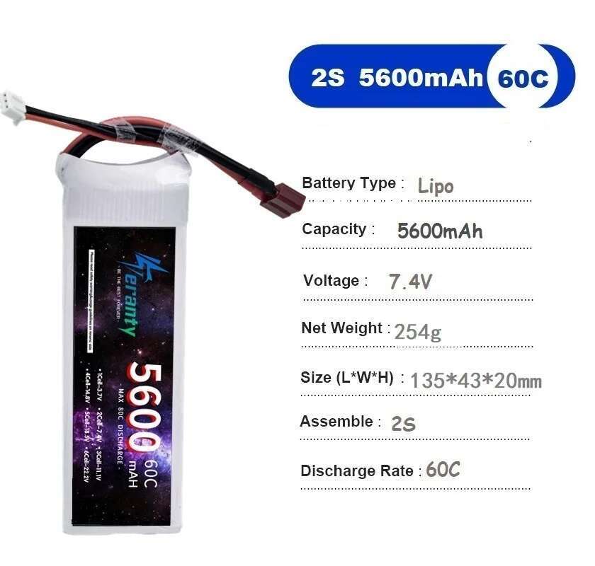 Teranty 5600mah 60c 2S 3S 4S 6 - Drone Battery 4S avaliação e preço
