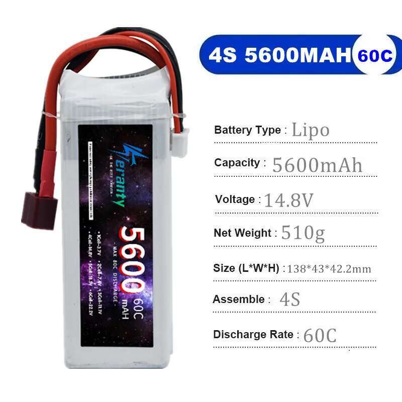 Teranty 5600mah 60c 2S 3S 4S 6 - Drone Battery 4S avaliação e preço