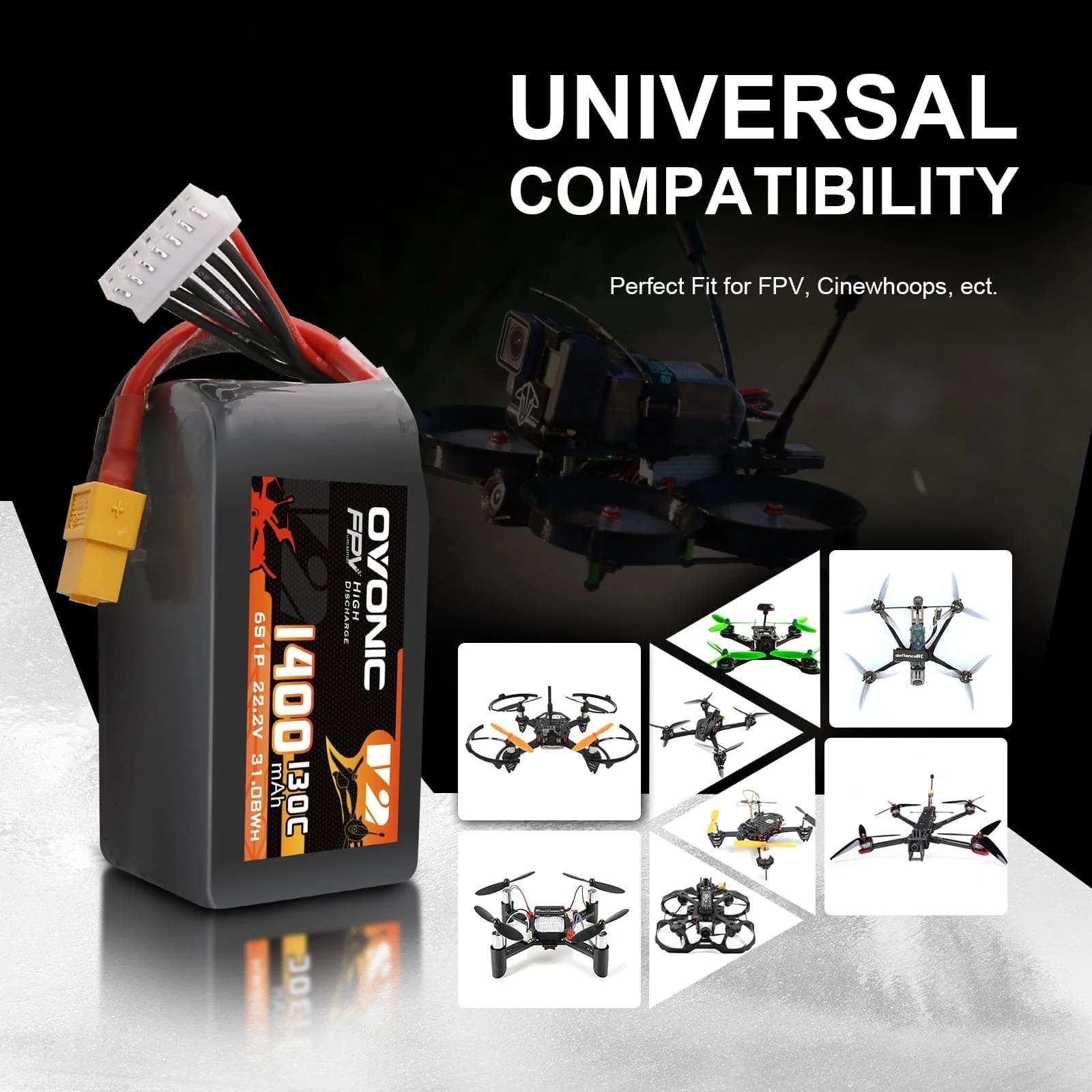 Bateria LiPo Ovonic 6S 22.2V 1 - Drone Battery Bag avaliação e preço