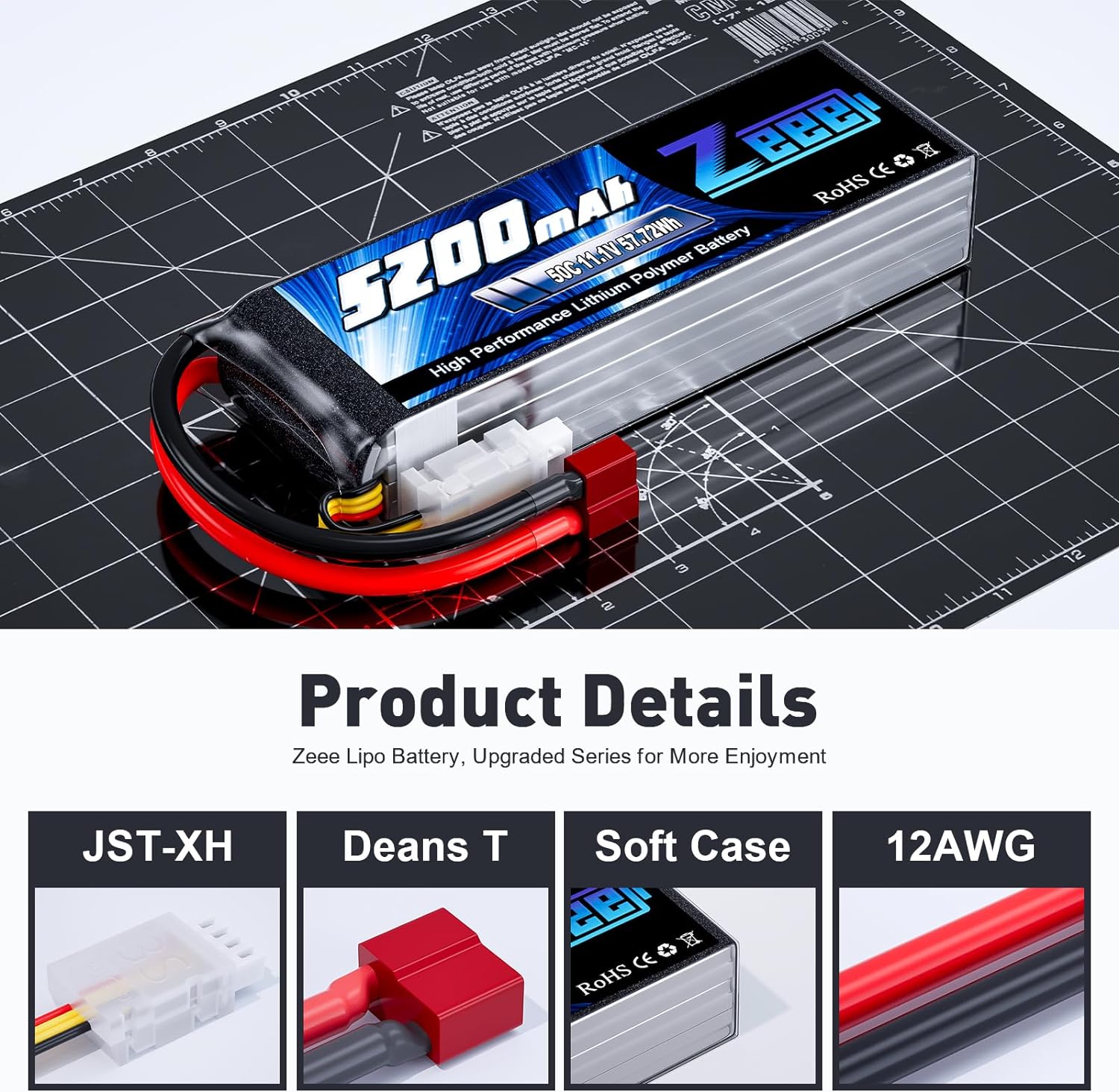 1/2 unidades Zeee 11.1V 50C 52 - Drone Battery 3S avaliação e preço